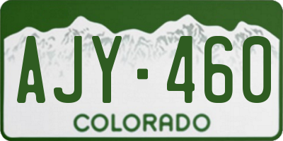 CO license plate AJY460
