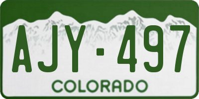 CO license plate AJY497