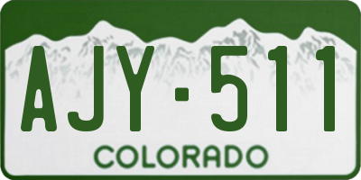 CO license plate AJY511
