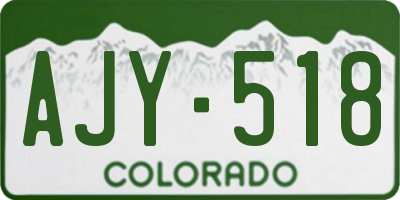 CO license plate AJY518