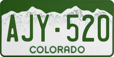 CO license plate AJY520