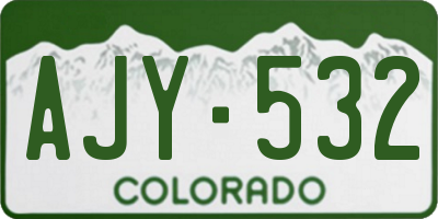 CO license plate AJY532
