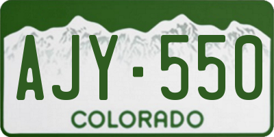 CO license plate AJY550