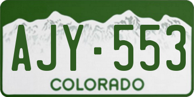CO license plate AJY553