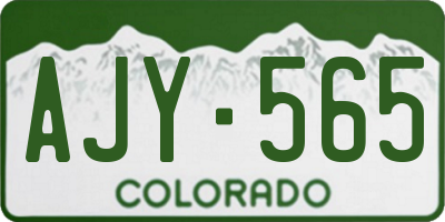 CO license plate AJY565