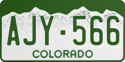 CO license plate AJY566