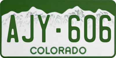 CO license plate AJY606
