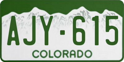 CO license plate AJY615