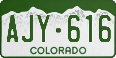 CO license plate AJY616