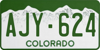 CO license plate AJY624