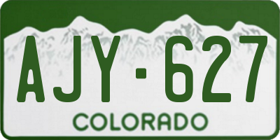 CO license plate AJY627