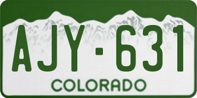 CO license plate AJY631