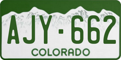 CO license plate AJY662