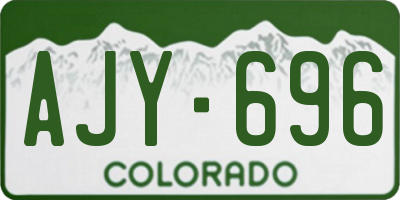 CO license plate AJY696