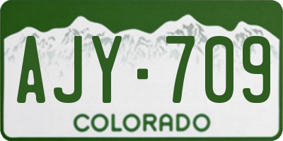 CO license plate AJY709