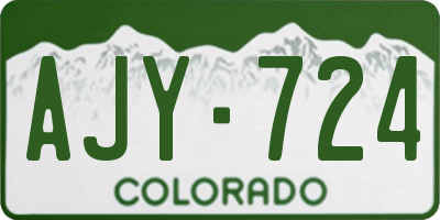 CO license plate AJY724