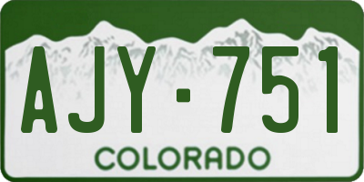 CO license plate AJY751