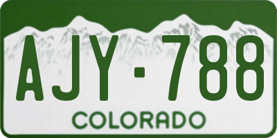 CO license plate AJY788