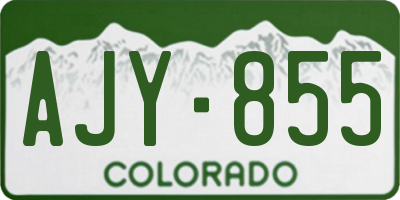 CO license plate AJY855