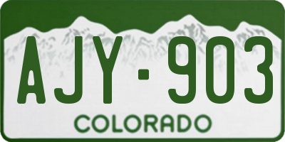 CO license plate AJY903