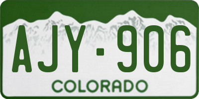 CO license plate AJY906