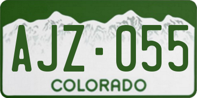 CO license plate AJZ055