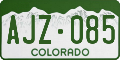 CO license plate AJZ085