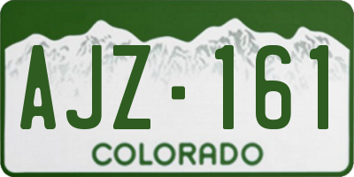 CO license plate AJZ161