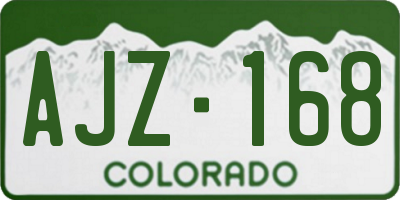 CO license plate AJZ168