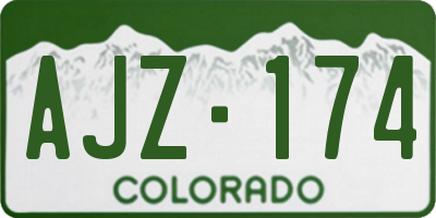 CO license plate AJZ174