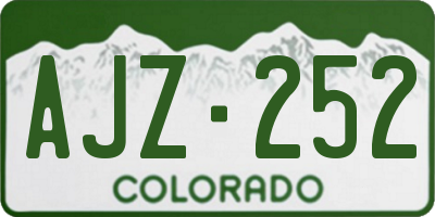 CO license plate AJZ252