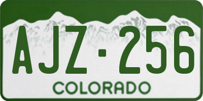 CO license plate AJZ256