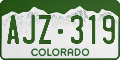 CO license plate AJZ319