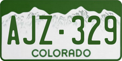 CO license plate AJZ329