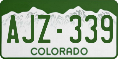 CO license plate AJZ339