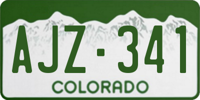 CO license plate AJZ341