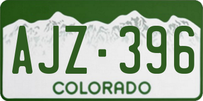 CO license plate AJZ396