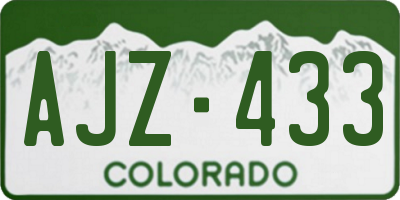 CO license plate AJZ433