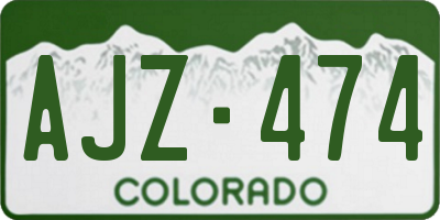CO license plate AJZ474