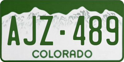 CO license plate AJZ489