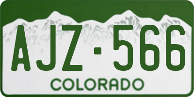 CO license plate AJZ566