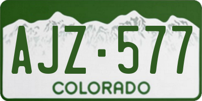 CO license plate AJZ577
