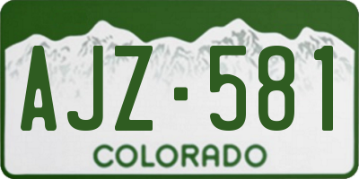CO license plate AJZ581