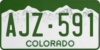 CO license plate AJZ591