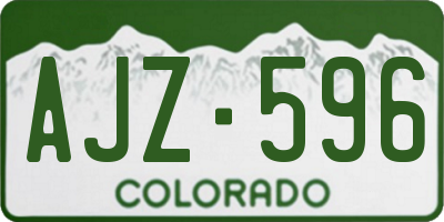 CO license plate AJZ596