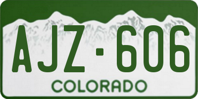CO license plate AJZ606