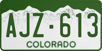 CO license plate AJZ613