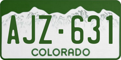 CO license plate AJZ631