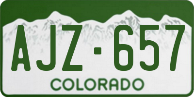 CO license plate AJZ657