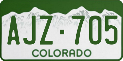 CO license plate AJZ705